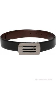 Peter England Men Black, Brown Genuine Leather Belt(Black, Brown)